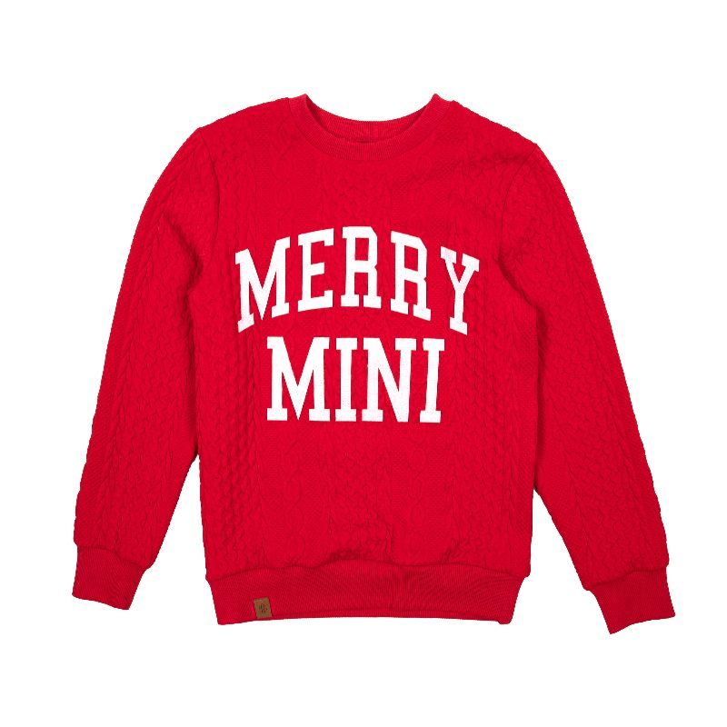 Simply Southern Merry Mama &amp; Mini Braid Holiday Long Sleeve Sweater
