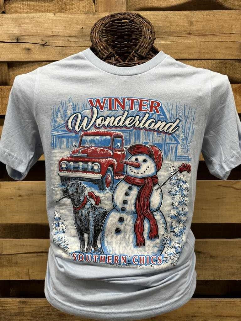 Southern Chics Winter Wonderland Holiday Canvas T-Shirt