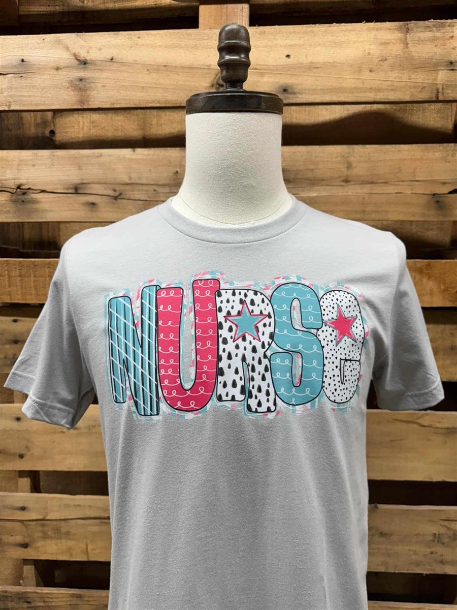 Southern Chics Retro Nurse Canvas T-Shirt
