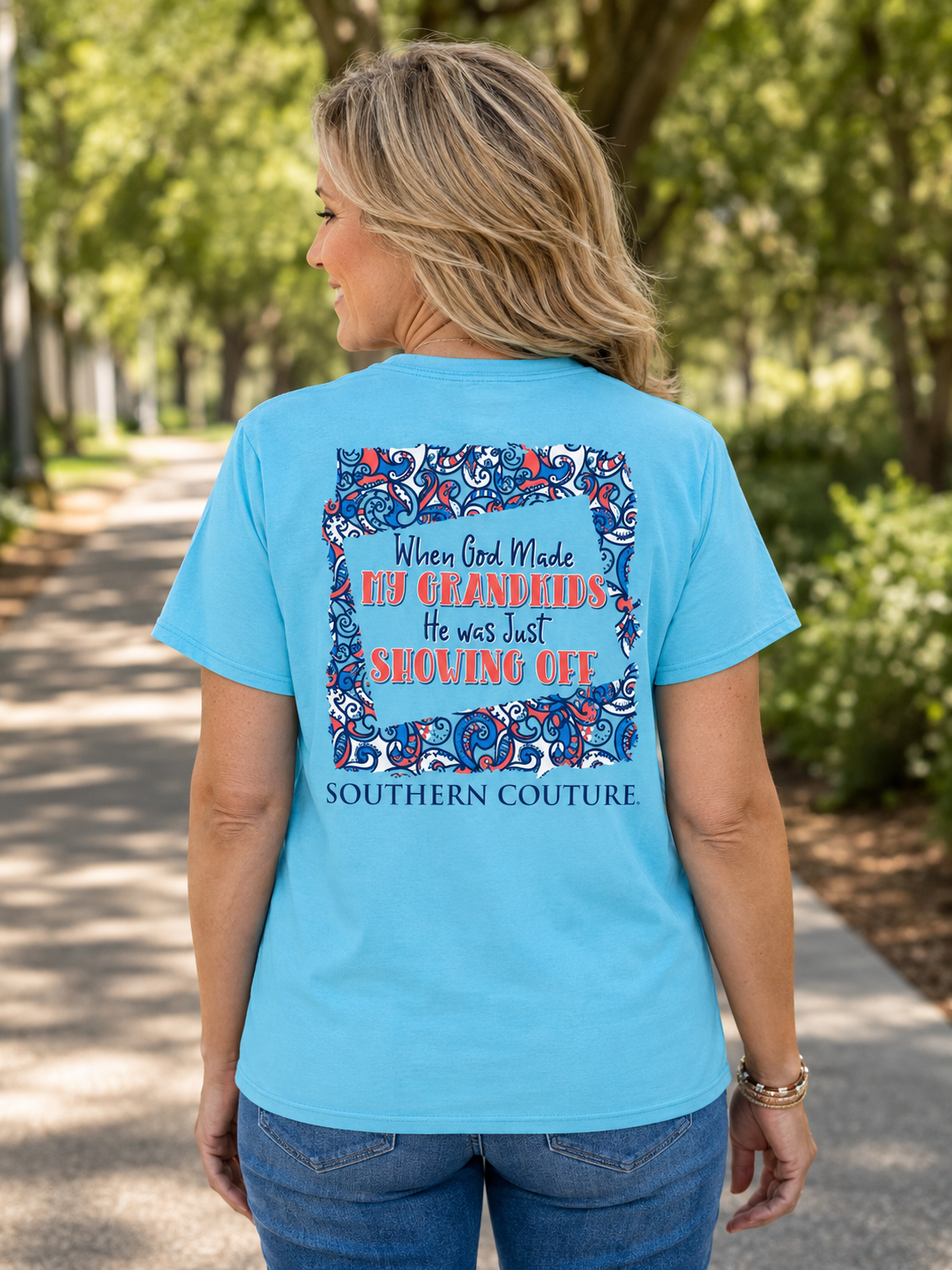 Southern Couture Classic God Made Grandkids T-Shirt