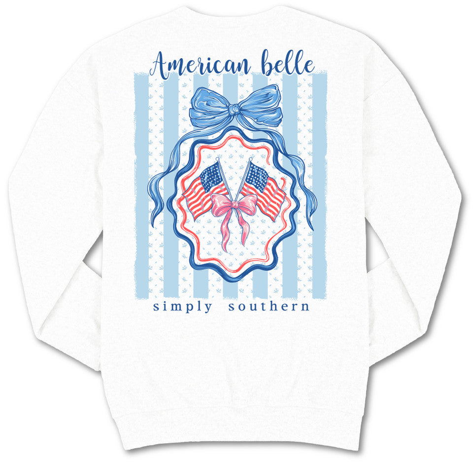 Simply Southern American Belle Long Sleeve Crew Sweatshirt
