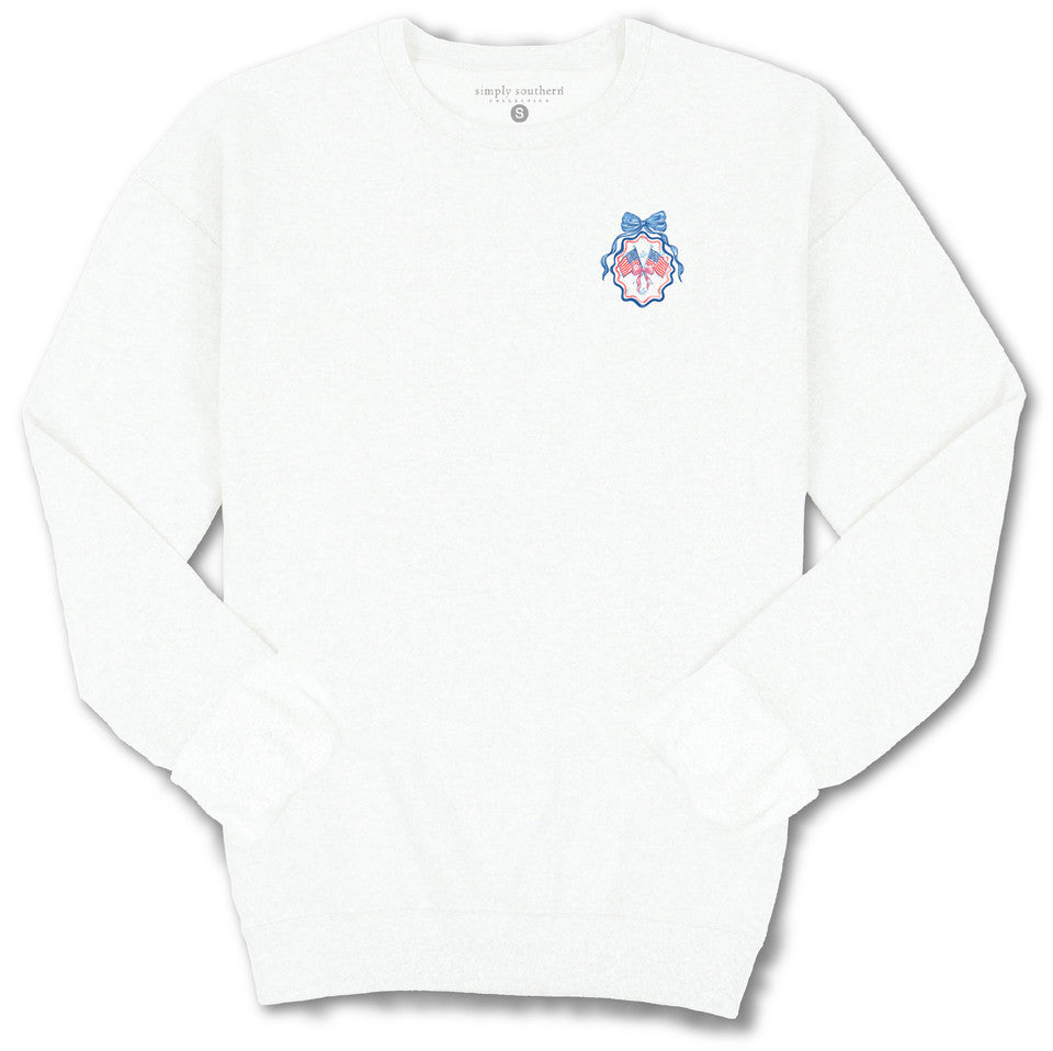 Simply Southern American Belle Long Sleeve Crew Sweatshirt