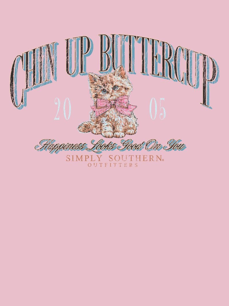 Simply Southern Chin Up Cat Long Sleeve Crew Sweatshirt