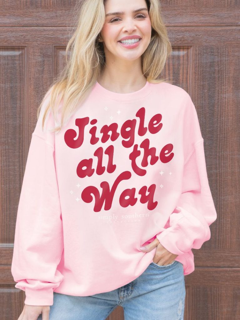 Simply Southern Jingle Holiday Long Sleeve Crew Sweatshirt