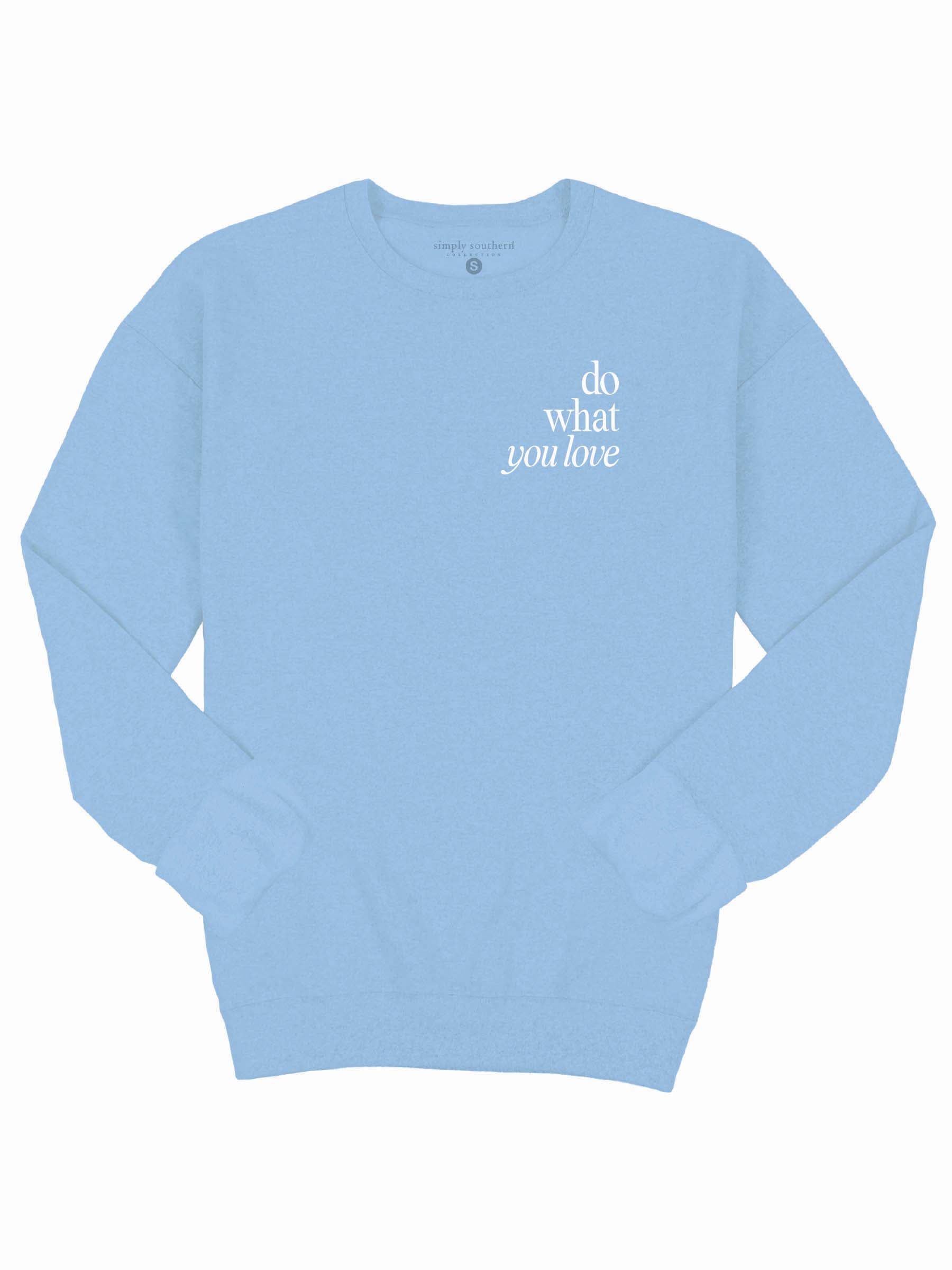 Simply Southern Love Lapis Long Sleeve Crew Sweatshirt