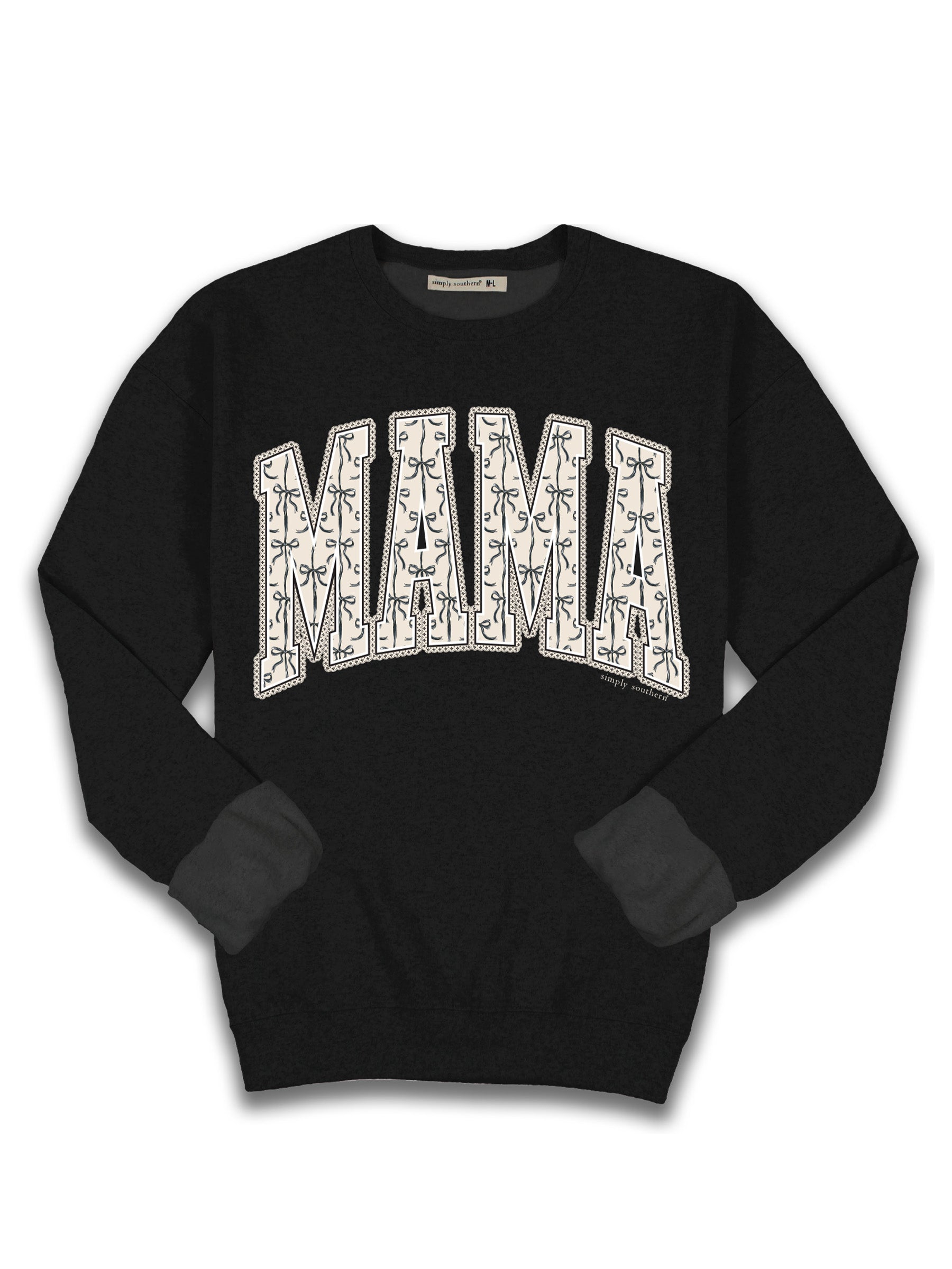 Simply Southern Bow Mama Long Sleeve Crew Sweatshirt