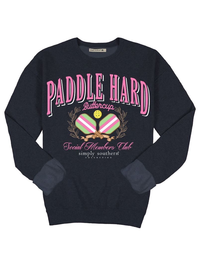 Simply Southern Paddle Hard Long Sleeve Crew Sweatshirt