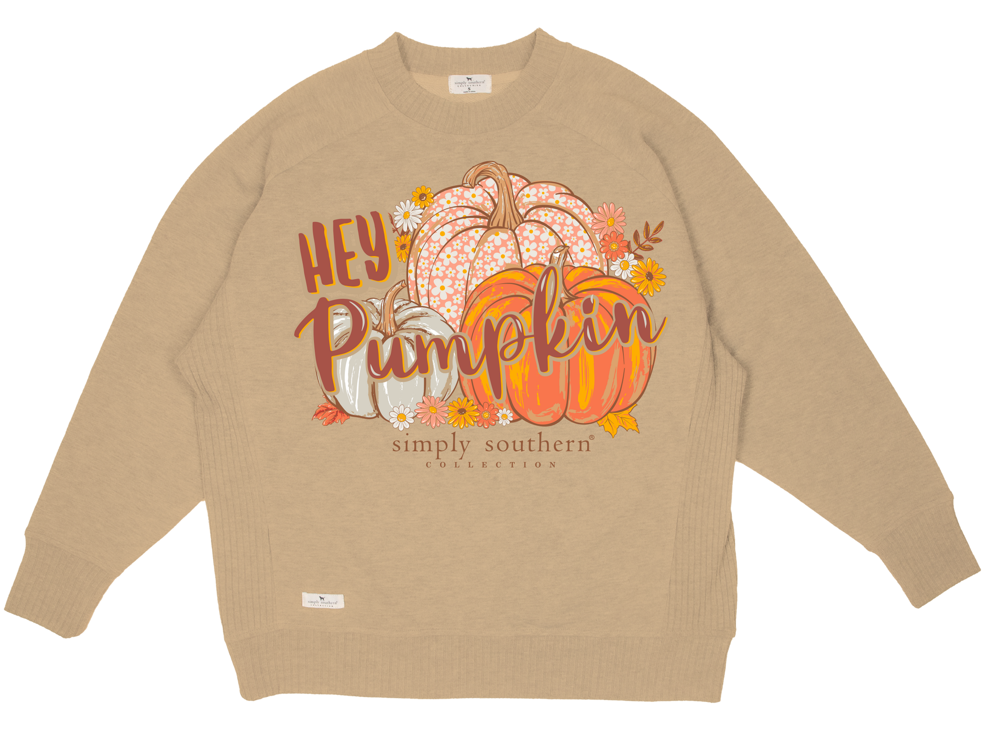 SALE Simply Southern Hey Pumpkin Fall Long Sleeve Crew Sweatshirt