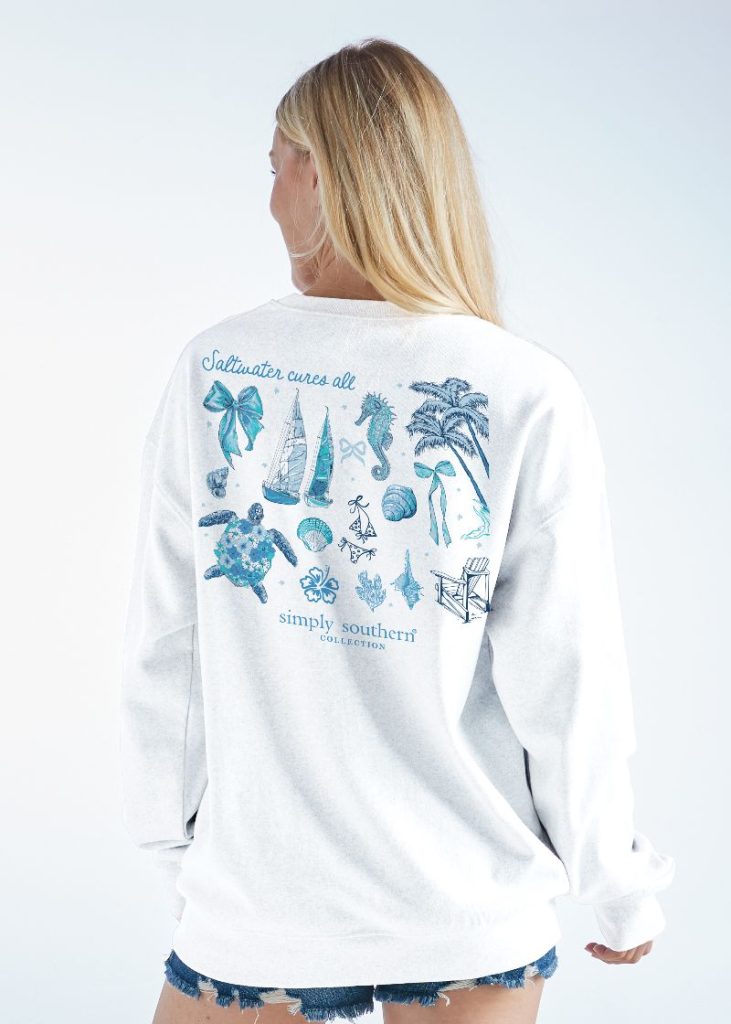 Simply Southern Salty Long Sleeve Crew Sweatshirt