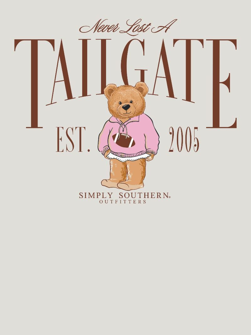 Simply Southern Tailgate Football Long Sleeve Crew Sweatshirt
