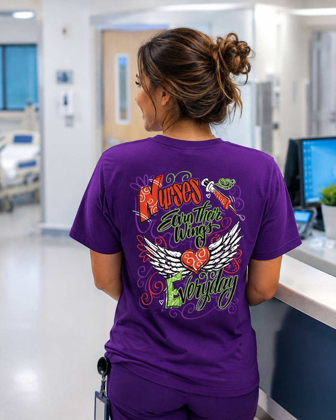 SALE Sweet Thing Funny Nurses Wings Nurse Angel Girlie Bright T Shirt