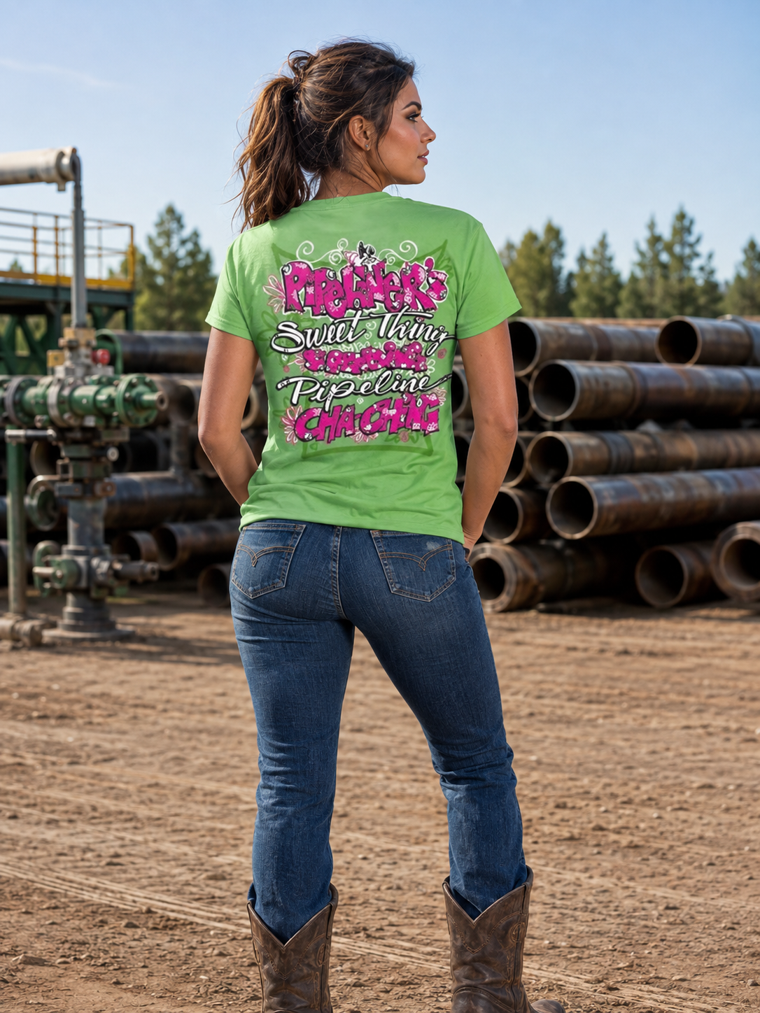 Sweet Thing Funny Pipeliner Wife Girlfriend Bright T Shirt