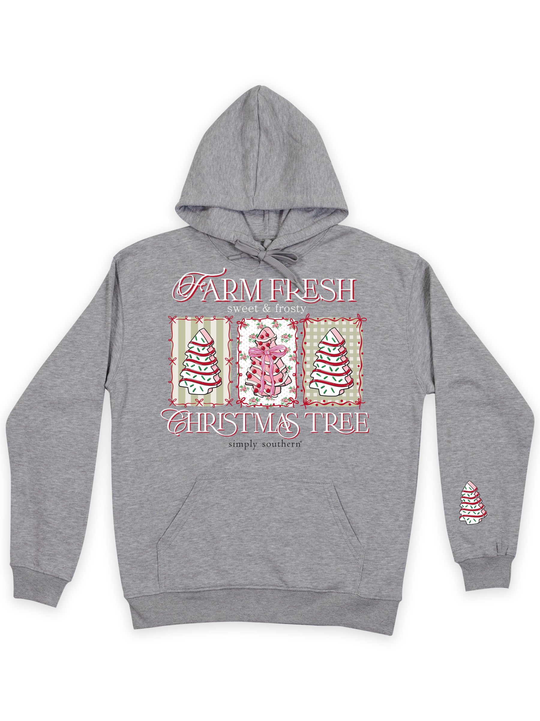 Simply Southern Christmas Tree Cake Holiday Long Sleeve Hoodie