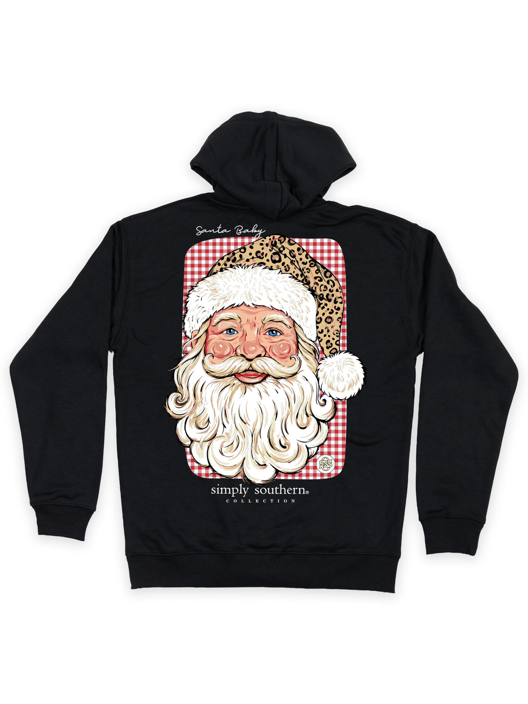 Simply Southern Merry Vibes Santa Holiday Long Sleeve Hoodie
