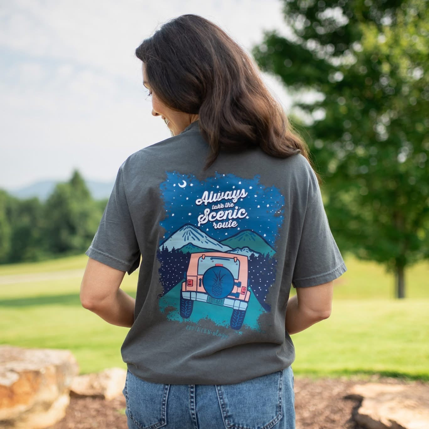 Southernology Always Take the Scenic Route Comfort Colors T-Shirt