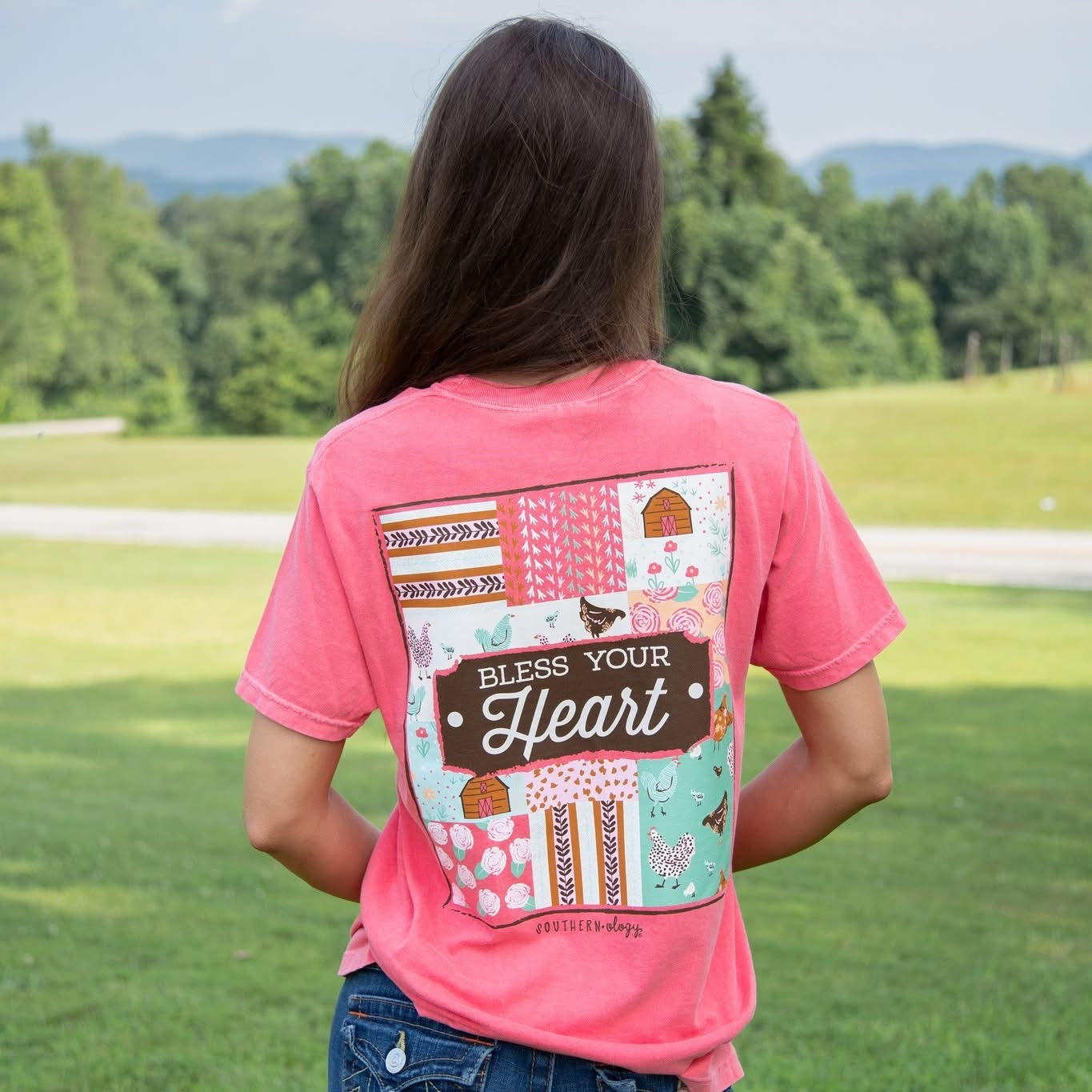 Southernology Patchwork Bless Your Heart Comfort Colors T-Shirt