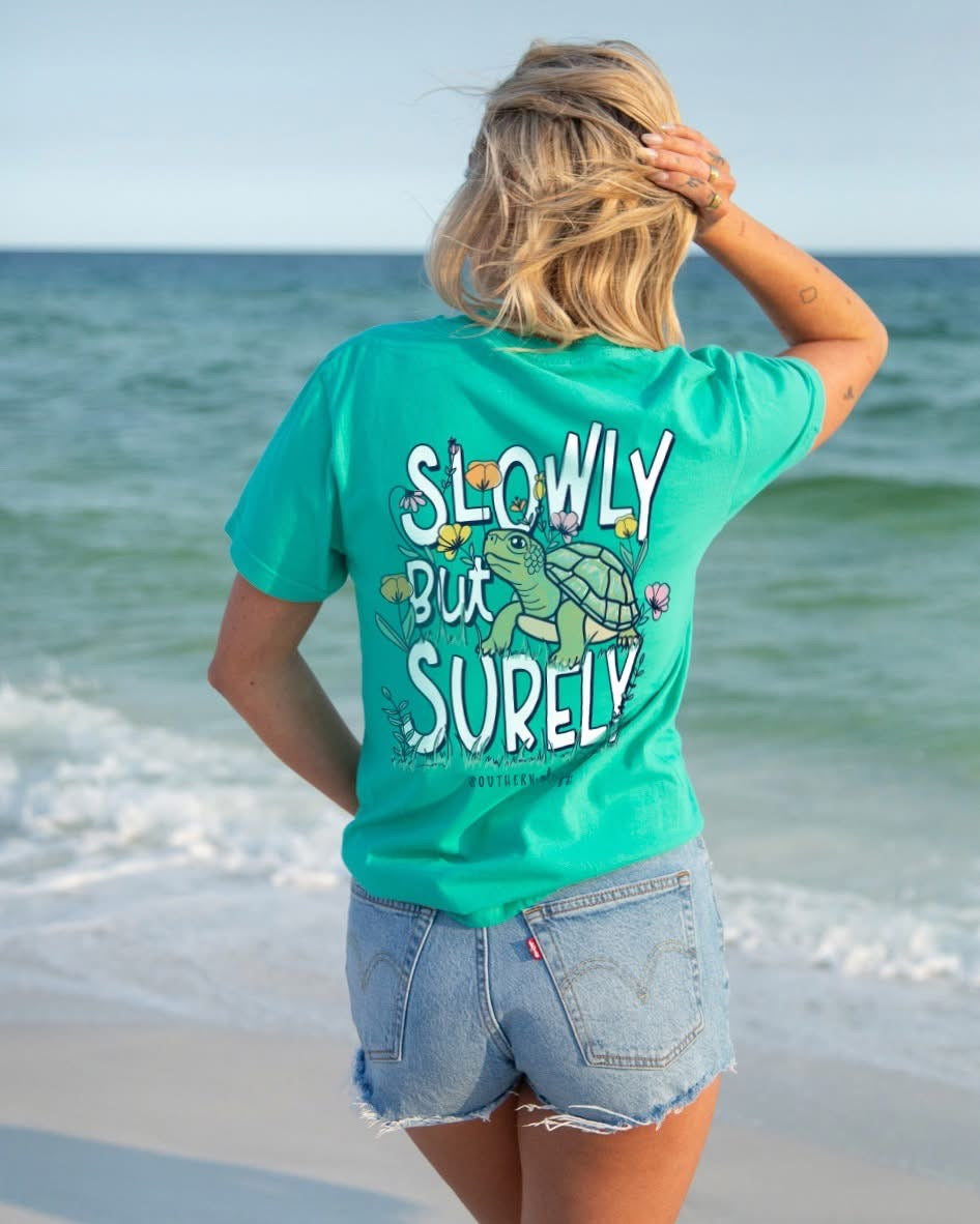 Southernology Slowly but Surely Turtle Comfort Colors T-Shirt