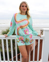 Simply Southern Groovy Sequins Shorts &amp; Sweater T-Shirt Set