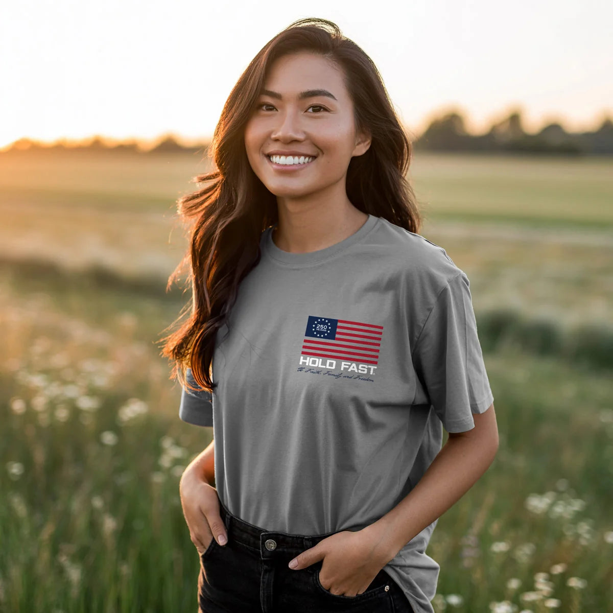 Hold Fast USA Colonial Soldier Christian Unisex T-Shirt