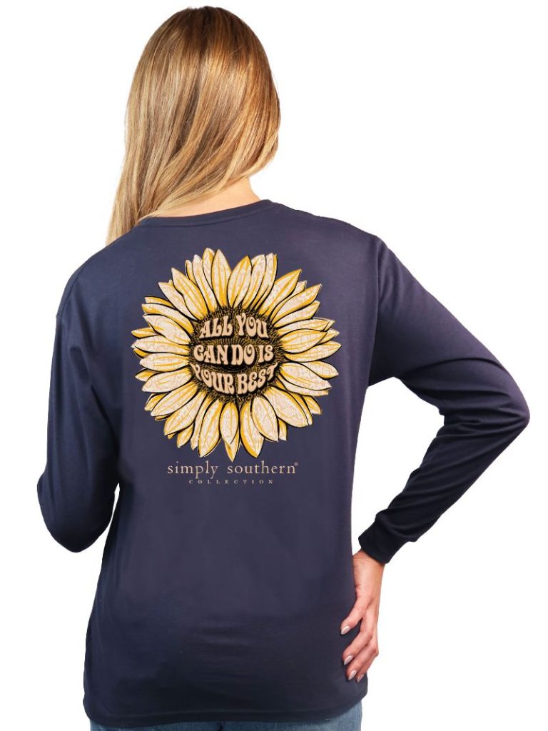 Simply Southern Your Best Sunflower Long Sleeve T-Shirt
