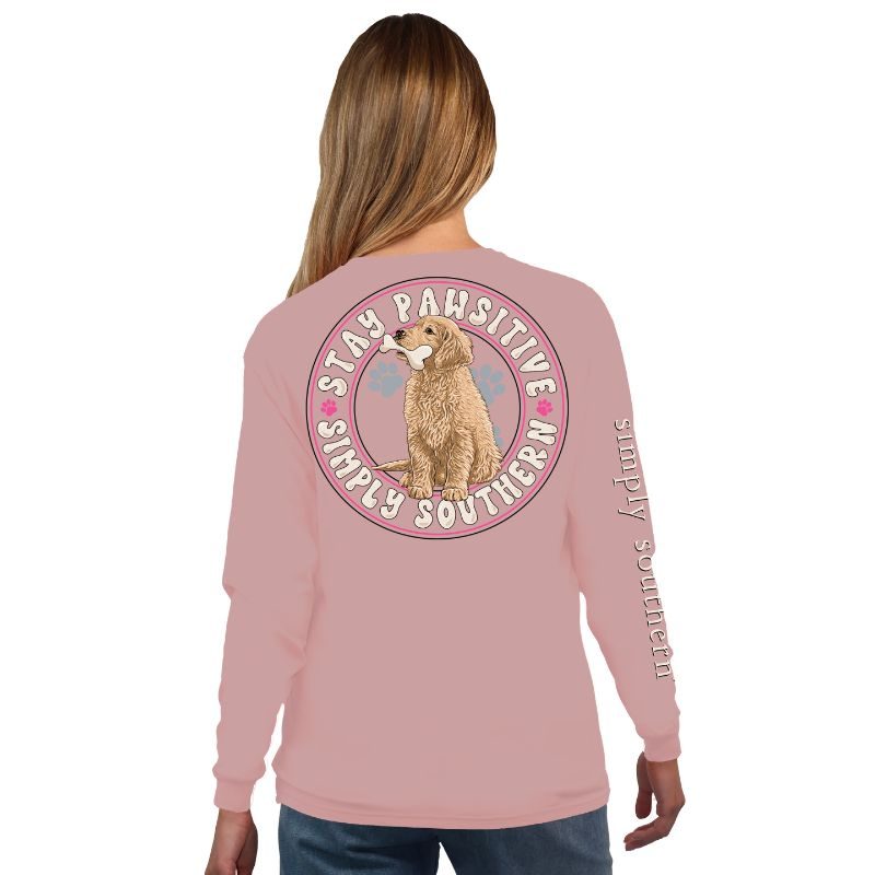 Simply Southern Dog Stay Pawsitive Long Sleeve T-Shirt
