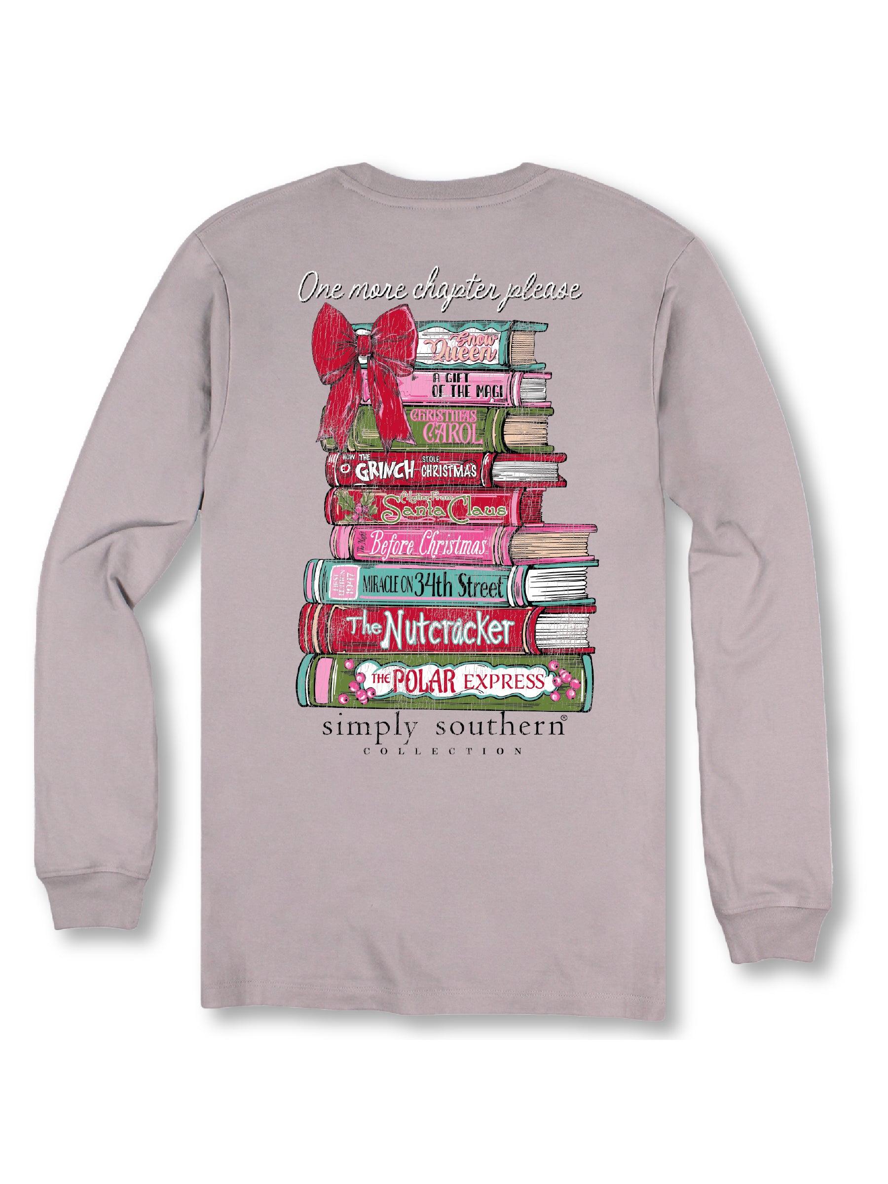 Simply Southern Christmas Books Holiday Long Sleeve T-Shirt