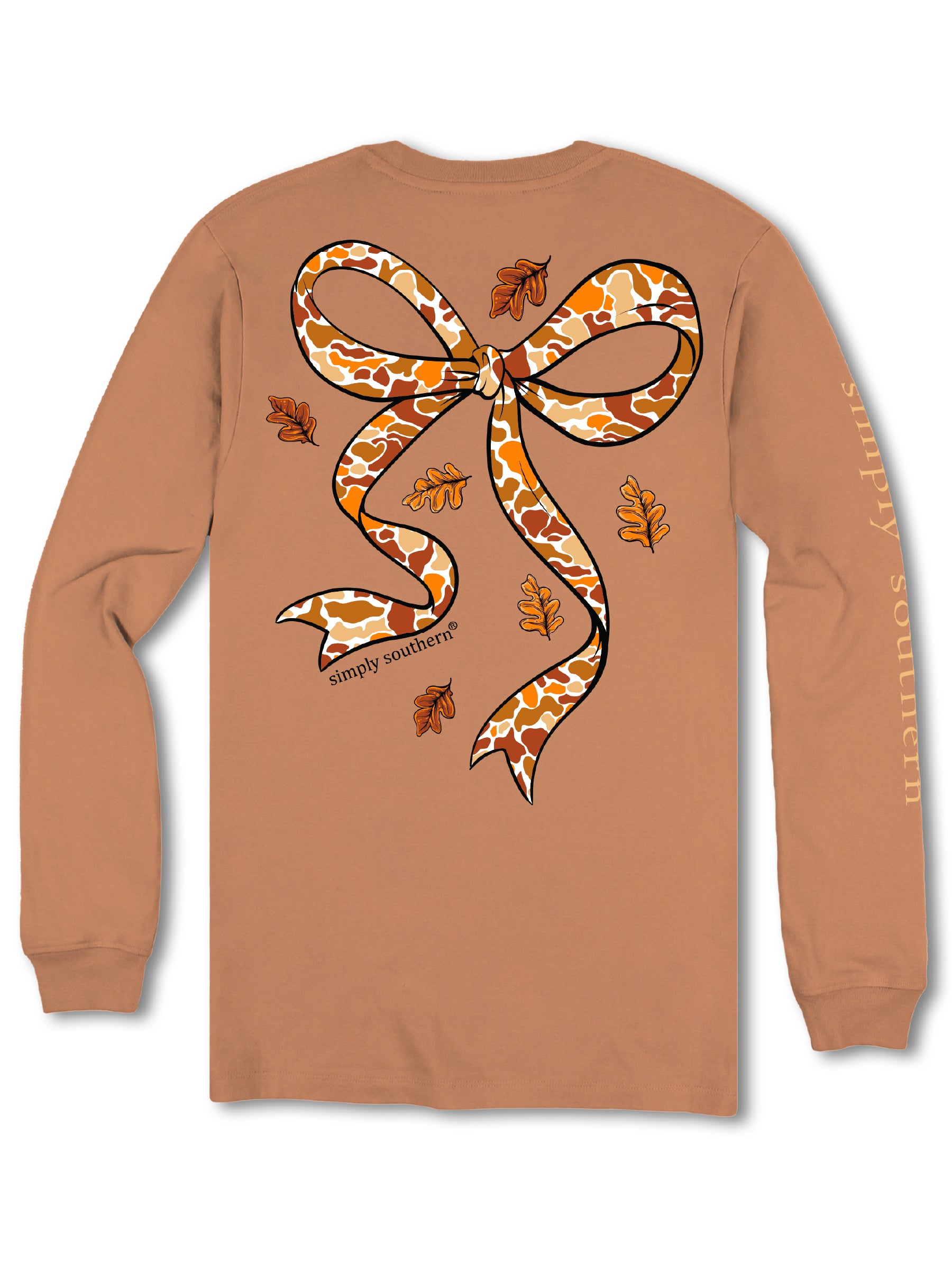 Simply Southern Camo Bow Fall Long Sleeve T-Shirt