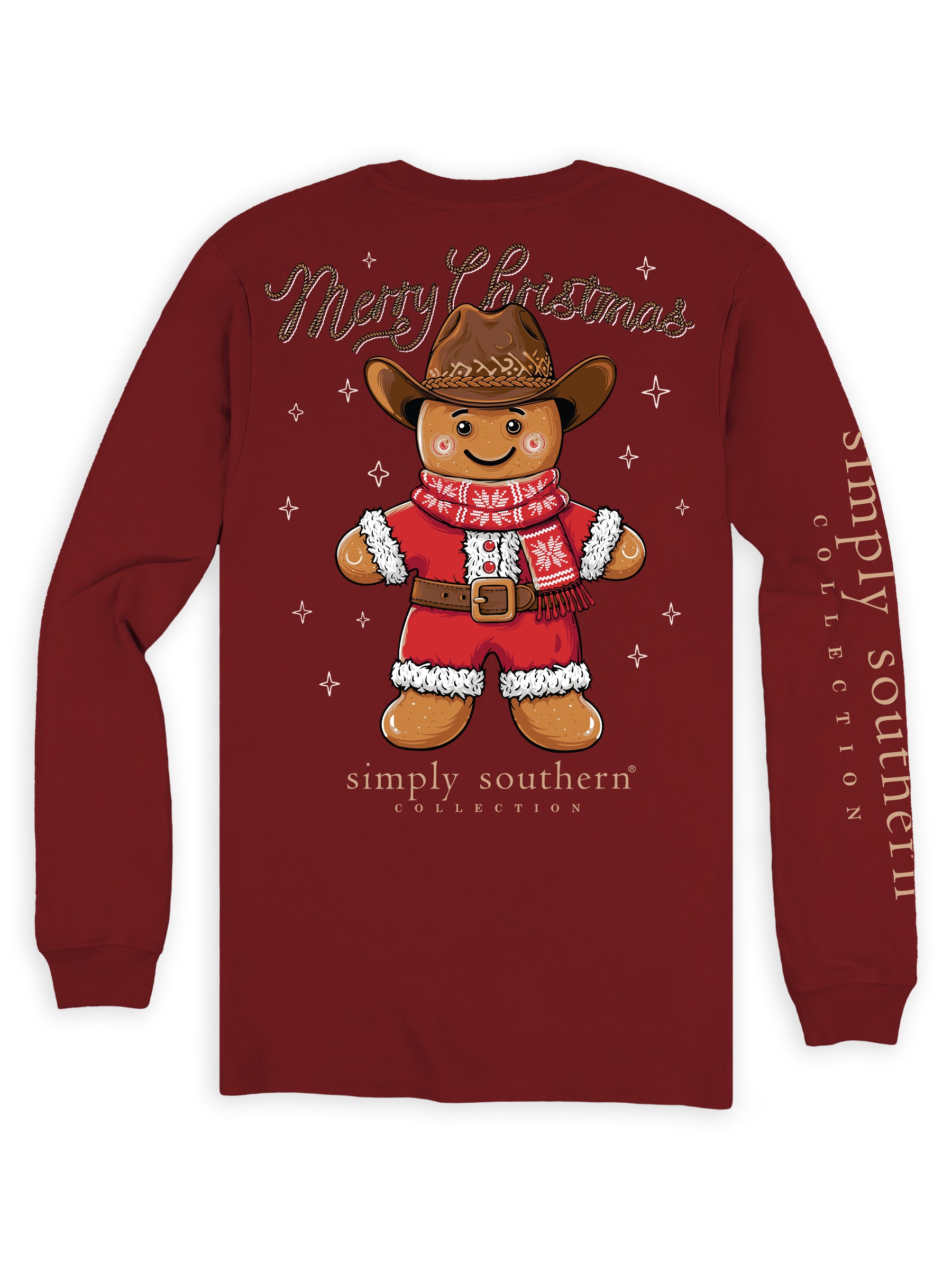 Simply Southern Christmas Cowboy Holiday Long Sleeve T-Shirt