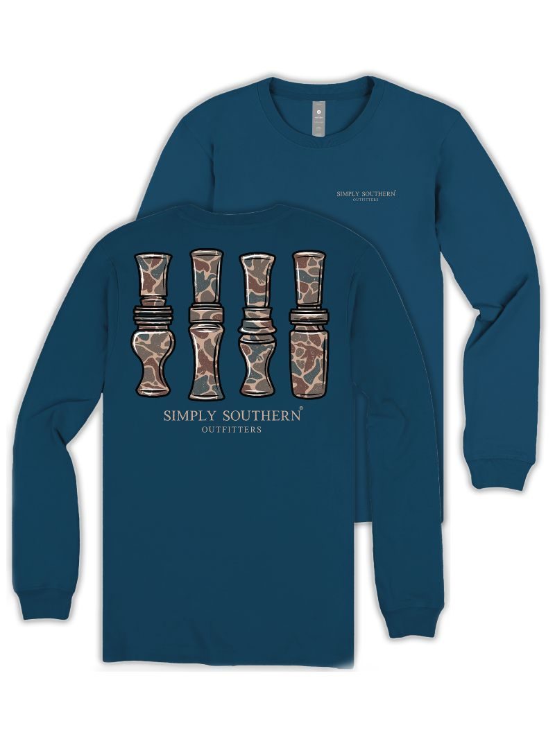 Simply Southern Camo Duck Calls Long Sleeve Unisex T-Shirt