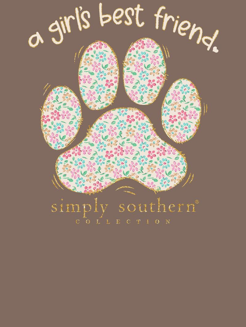 Simply Southern Best Friend Paw Long Sleeve T-Shirt