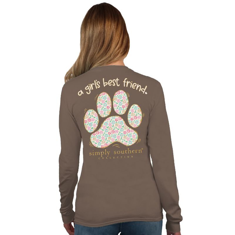 Simply Southern Best Friend Paw Long Sleeve T-Shirt