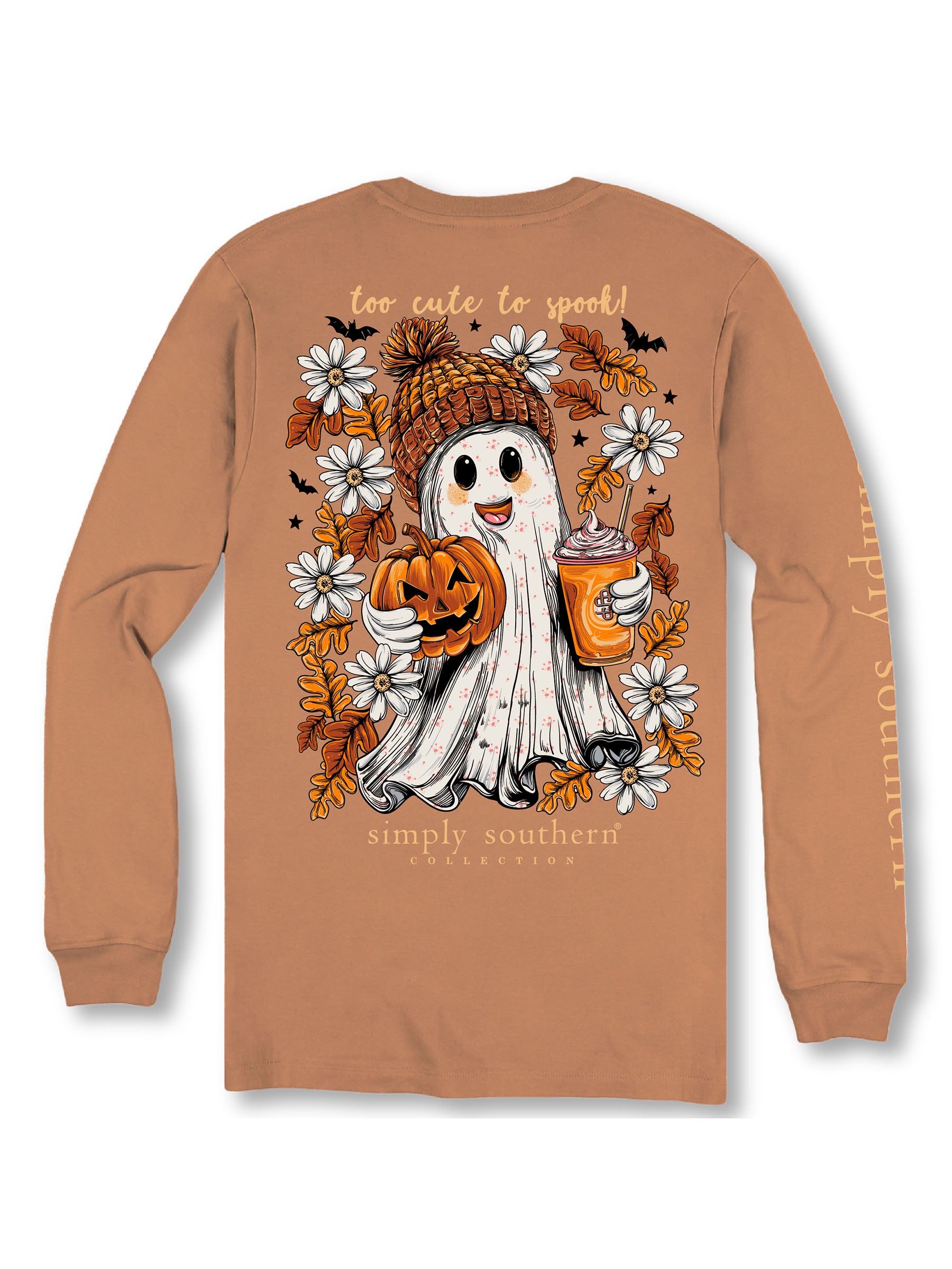 Simply Southern Ghost Pumpkin Fall Long Sleeve T-Shirt