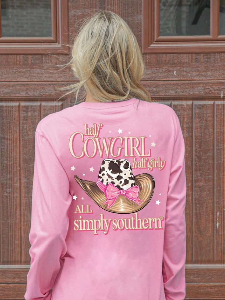 thumbnail image 2 of Brisco Brands Country Strong Long Sleeve T-Shirt For Women - 100% Cotton, Crewneck, Solid 2 of 6