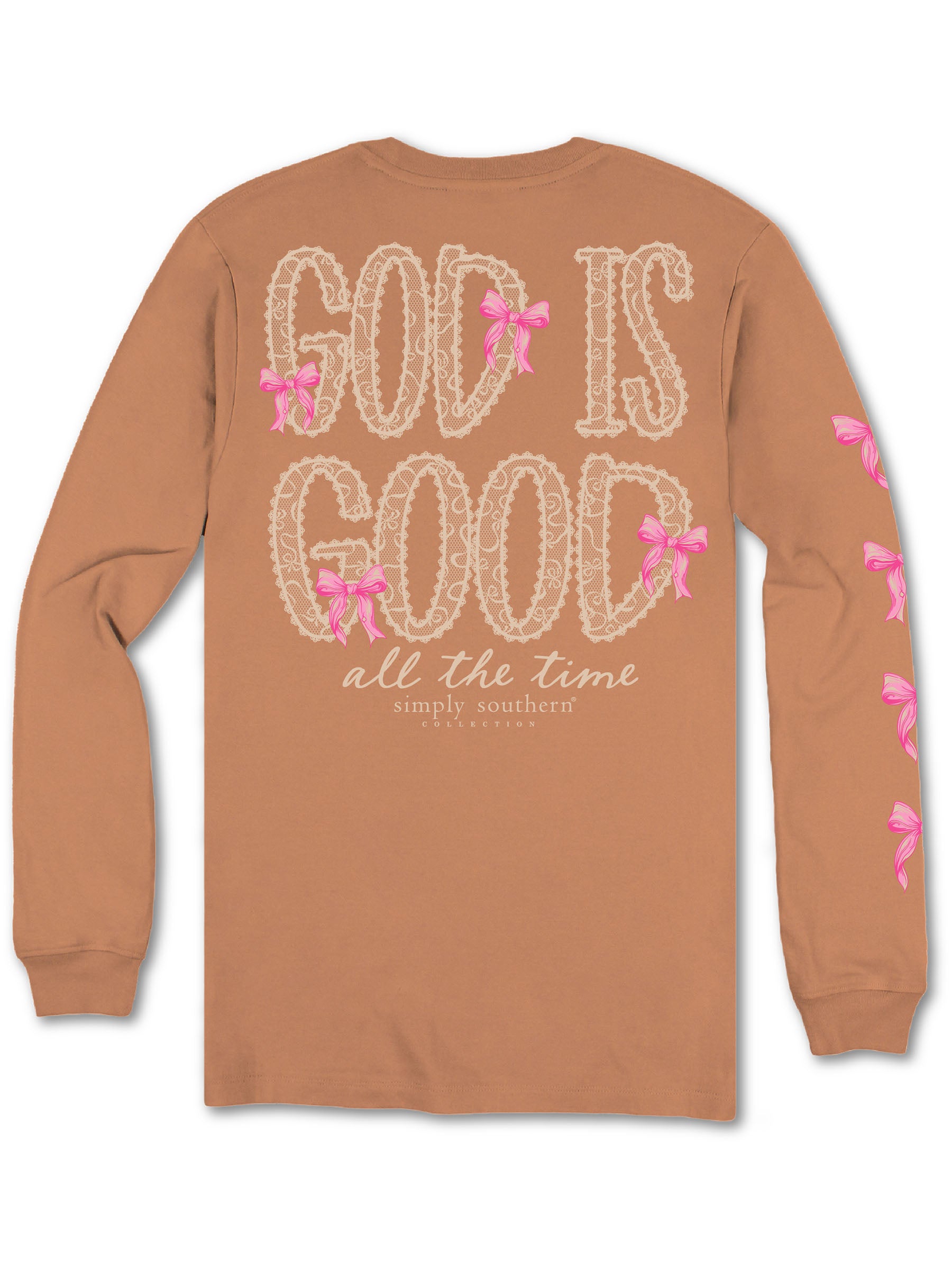 Simply Southern God Is Good Bow Long Sleeve T-Shirt