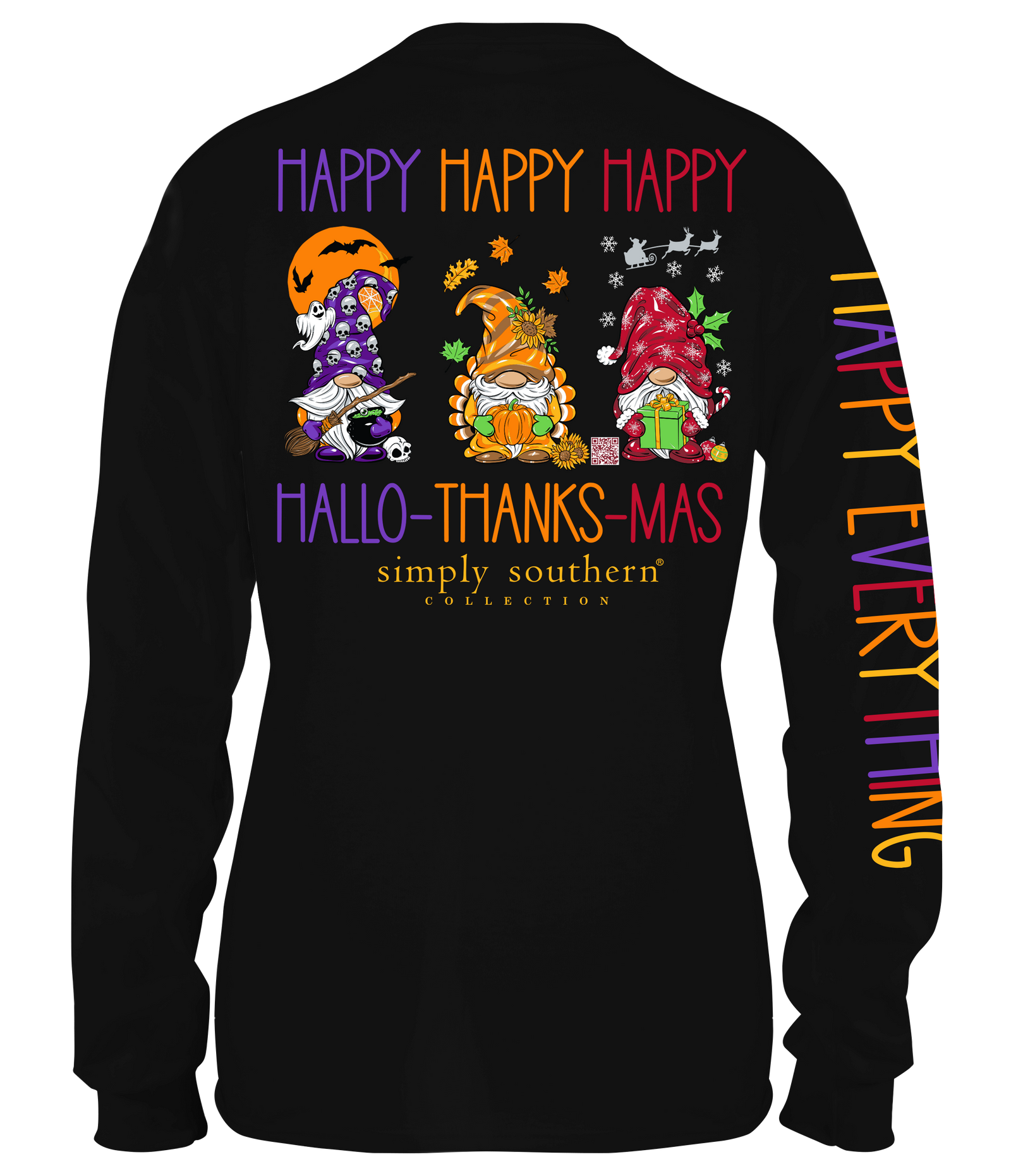 Simply Southern HAPPY everything Gnomes Long Sleeve T-Shirt