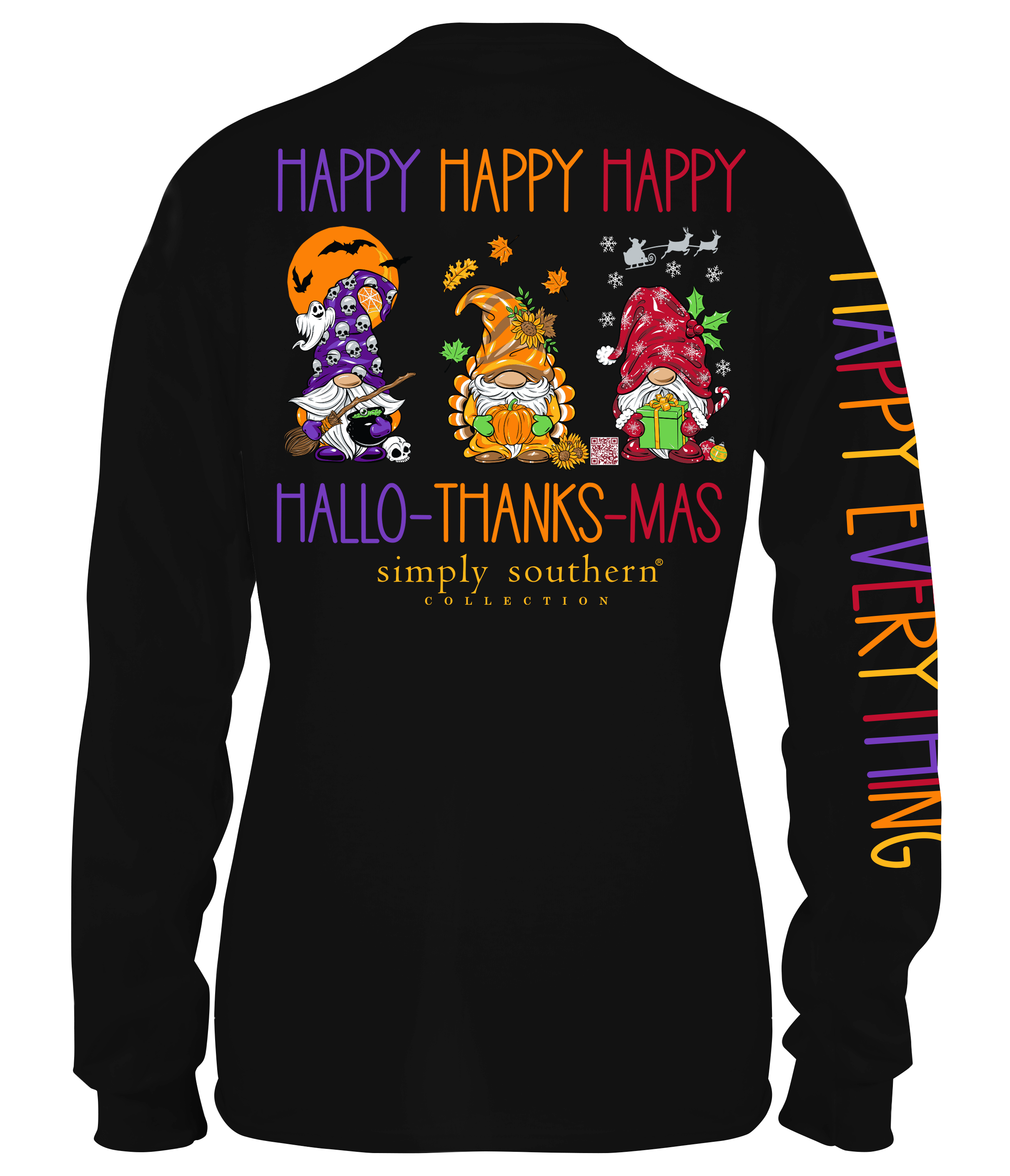 Simply Southern HAPPY everything Gnomes Long Sleeve T-Shirt