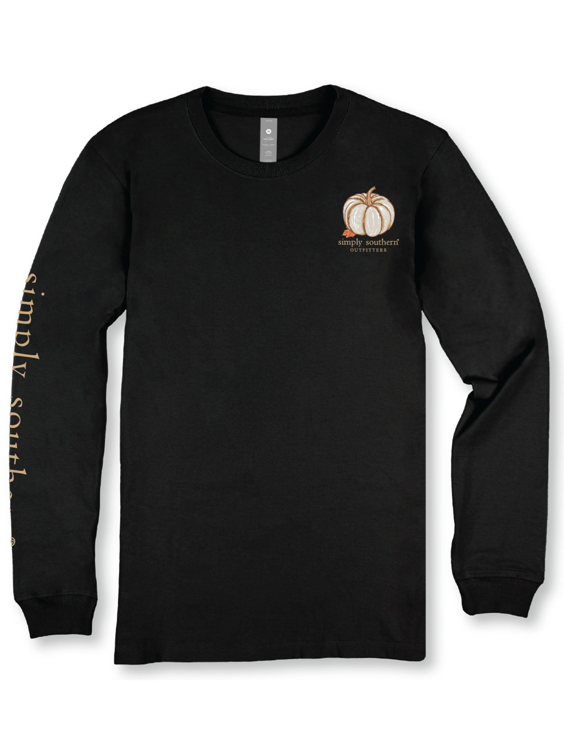 Simply Southern Happy Fall Checkered Pumpkins Long Sleeve T-Shirt