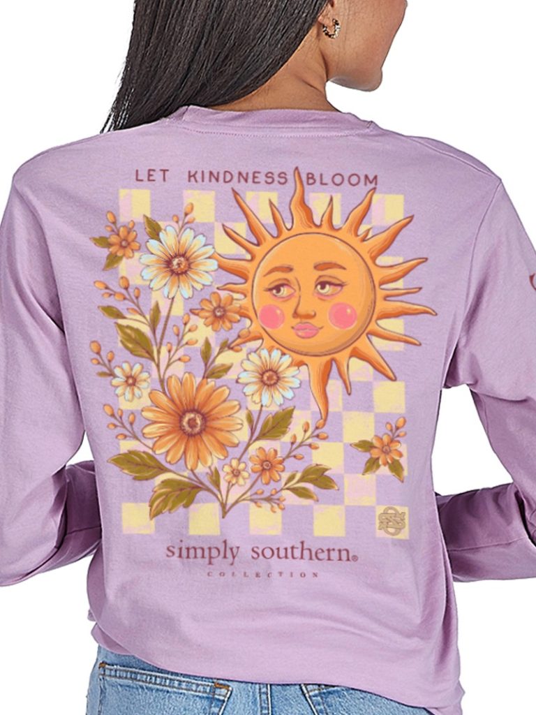 Simply Southern Kindness Bloom Wisteria Long Sleeve T-Shirt