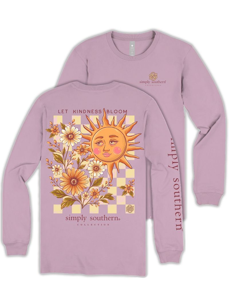 Simply Southern Kindness Bloom Wisteria Long Sleeve T-Shirt