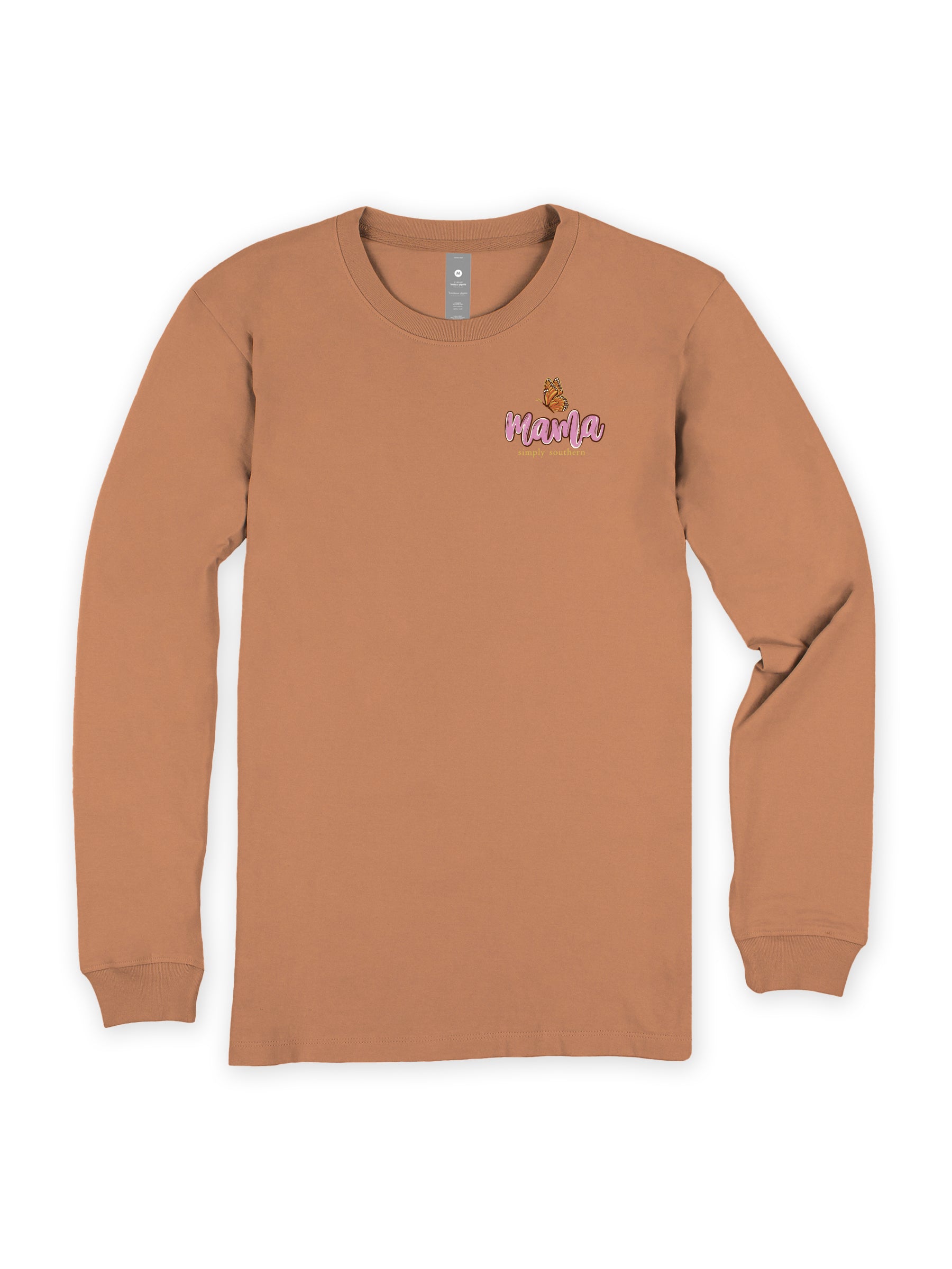 Simply Southern Mama Flowers Chestnut Long Sleeve T-Shirt