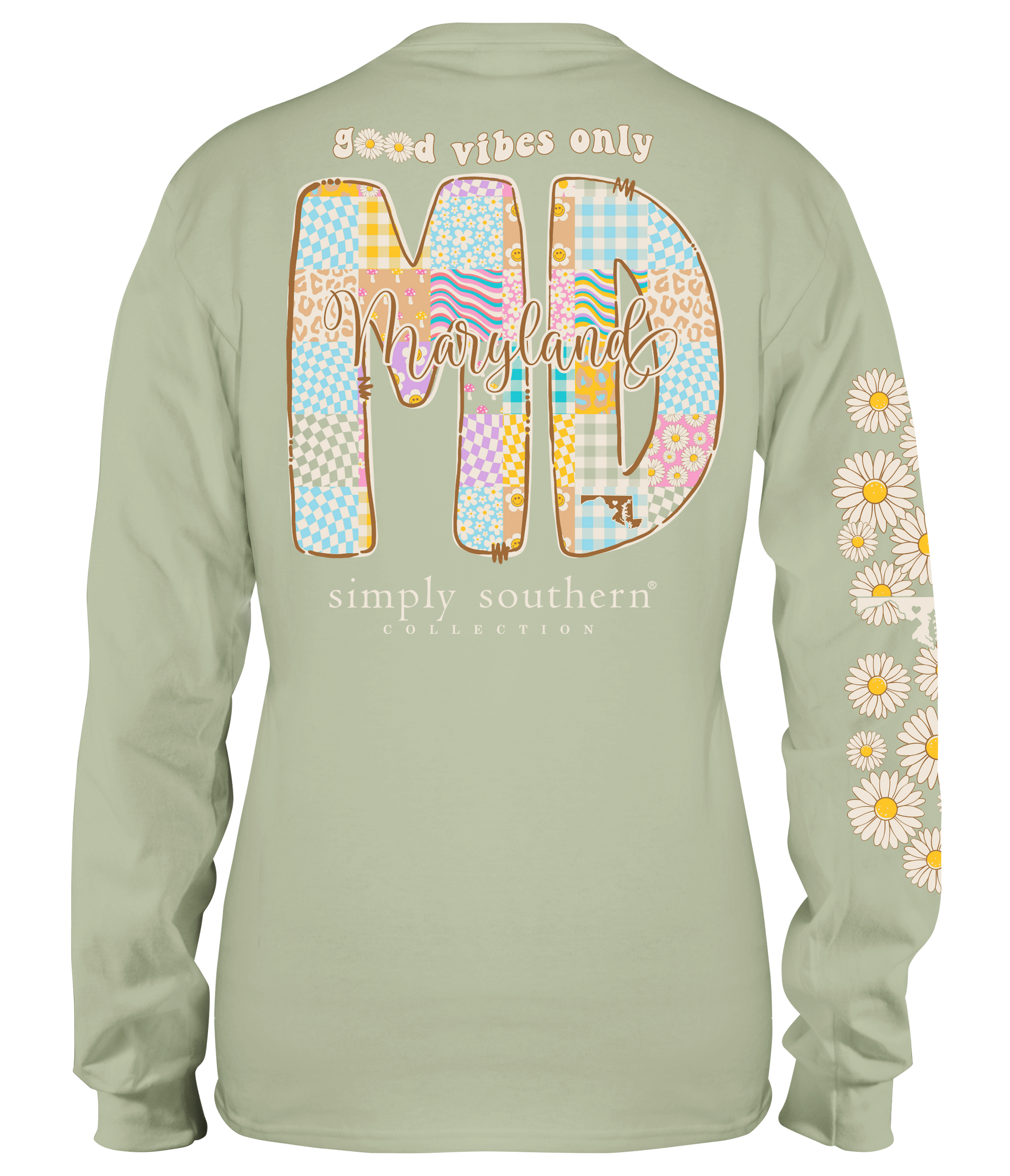 Simply Southern Good Vibes Maryland Long Sleeve T-Shirt