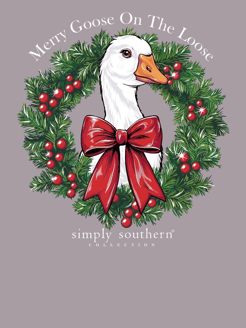 Simply Southern Merry Goose Holiday Long Sleeve T-Shirt