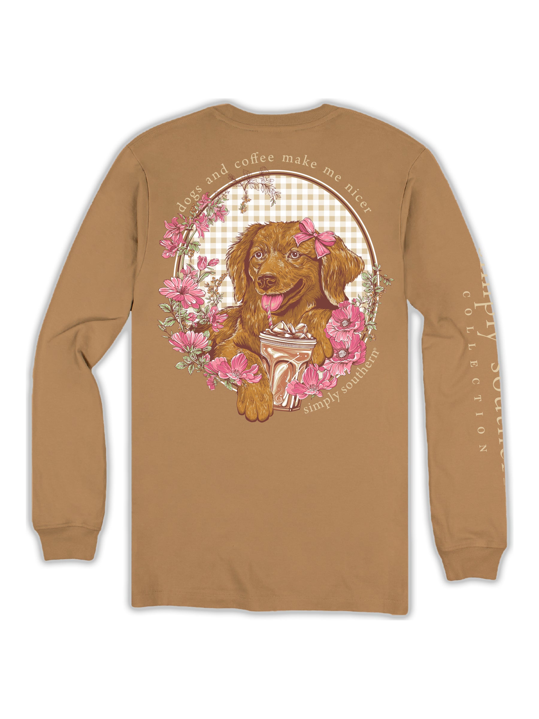 Simply Southern Dogs &amp; Coffee Nicer Long Sleeve T-Shirt