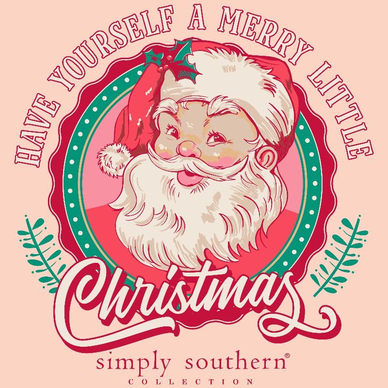 Simply Southern Retro Santa Holiday Long Sleeve T-Shirt