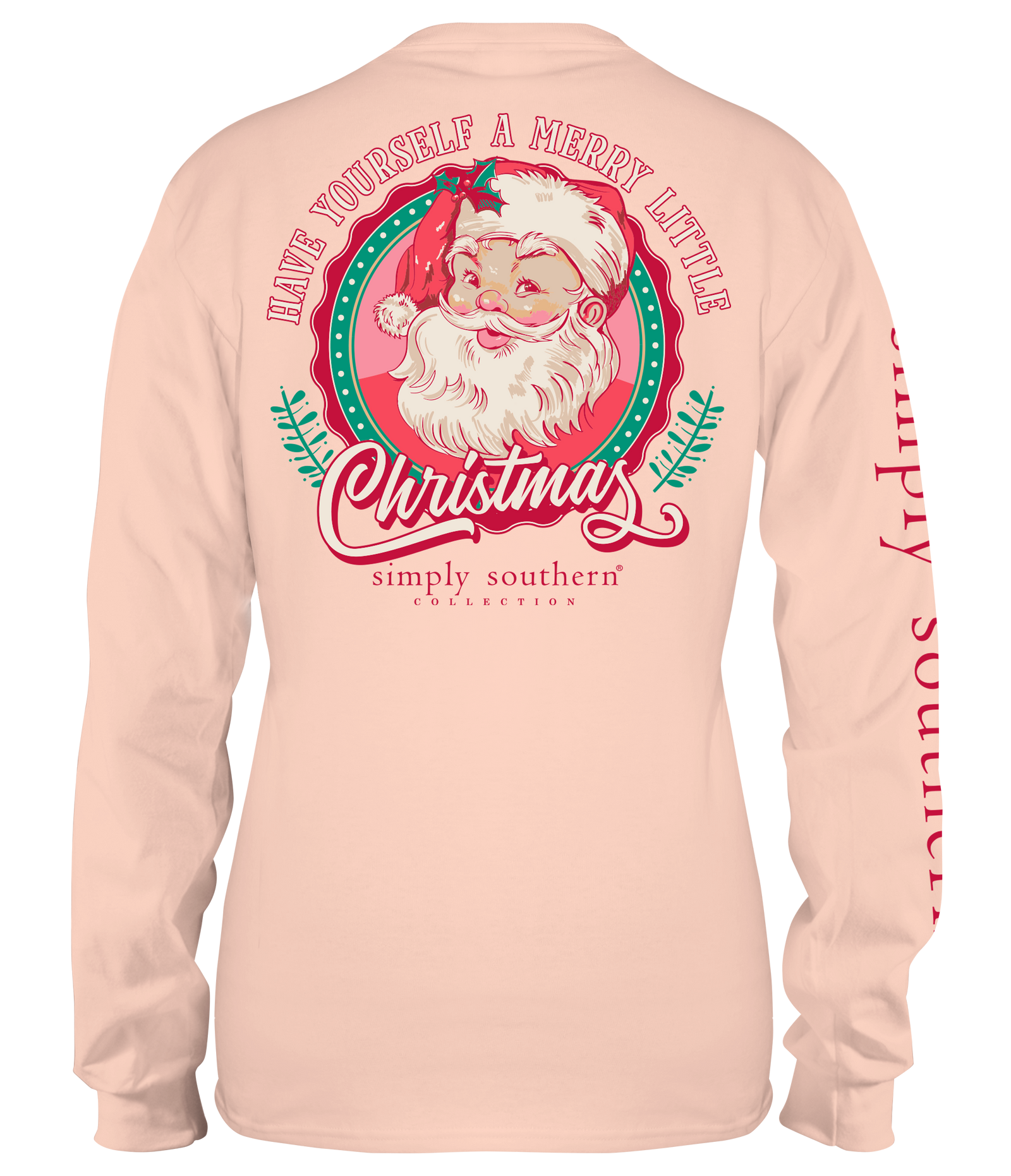 Simply Southern Retro Santa Holiday Long Sleeve T-Shirt