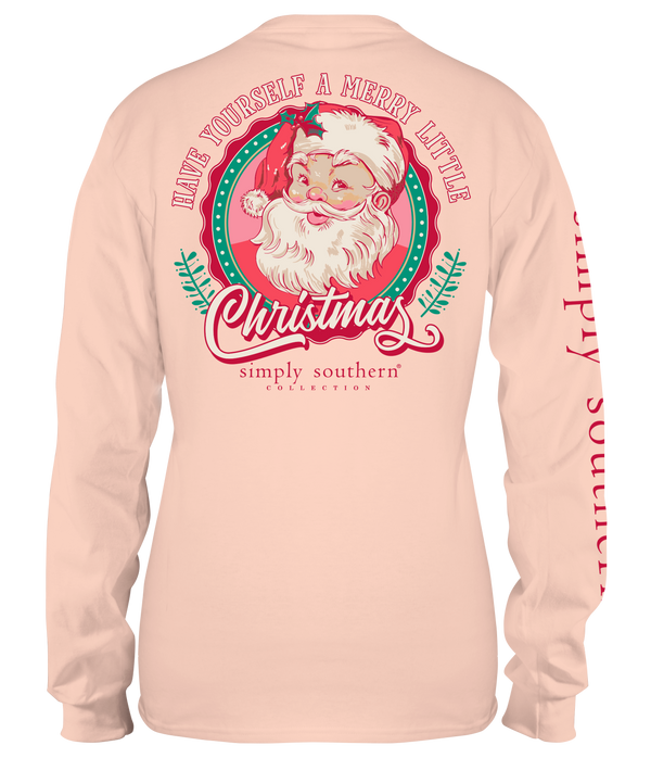 Simply Southern Retro Santa Holiday Long Sleeve T-Shirt