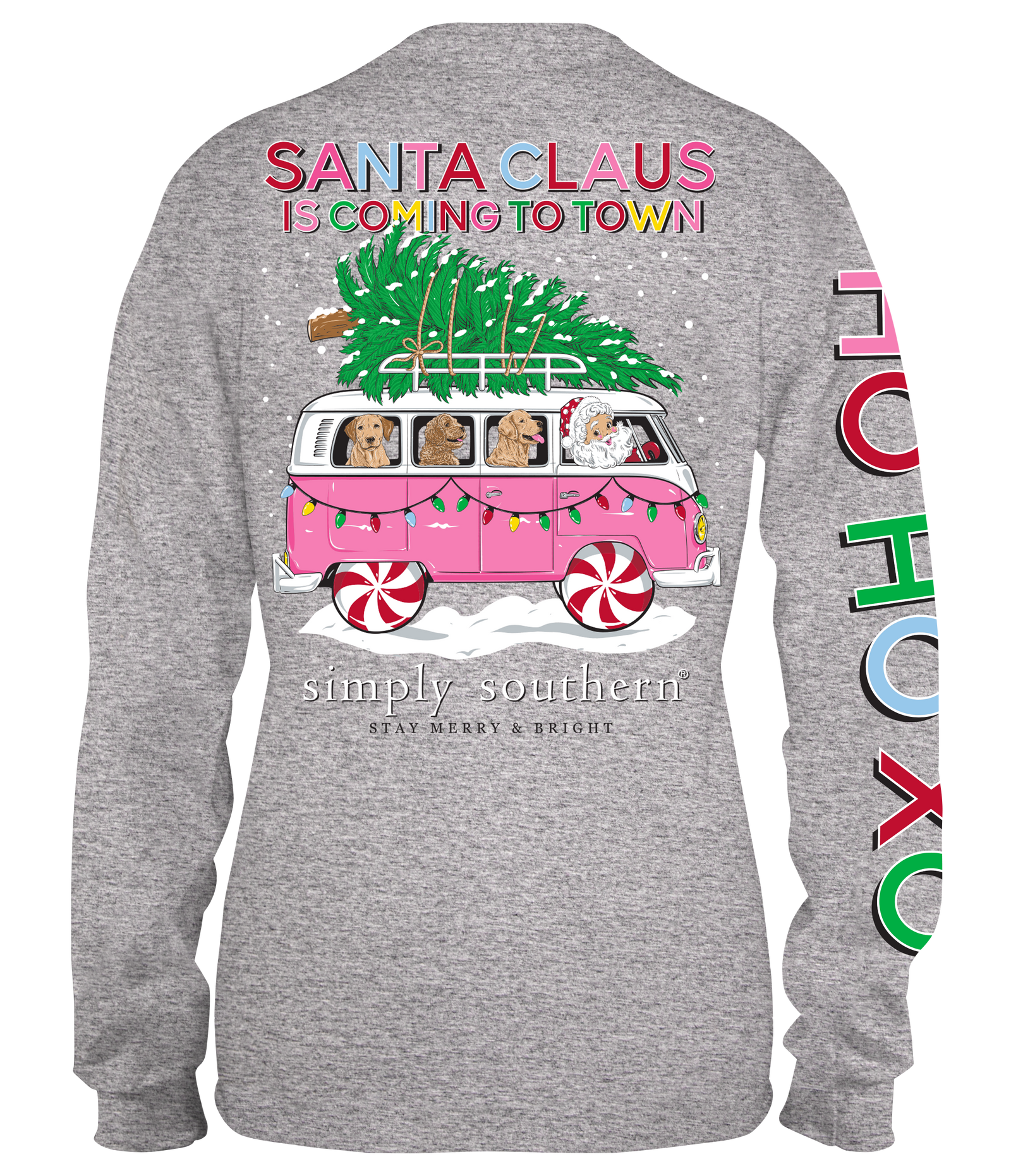 Simply Southern Santa Bus Holiday Long Sleeve T-Shirt