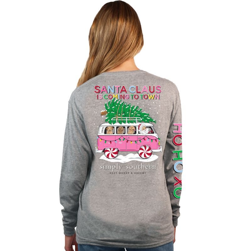 Simply Southern Santa Bus Holiday Long Sleeve T-Shirt