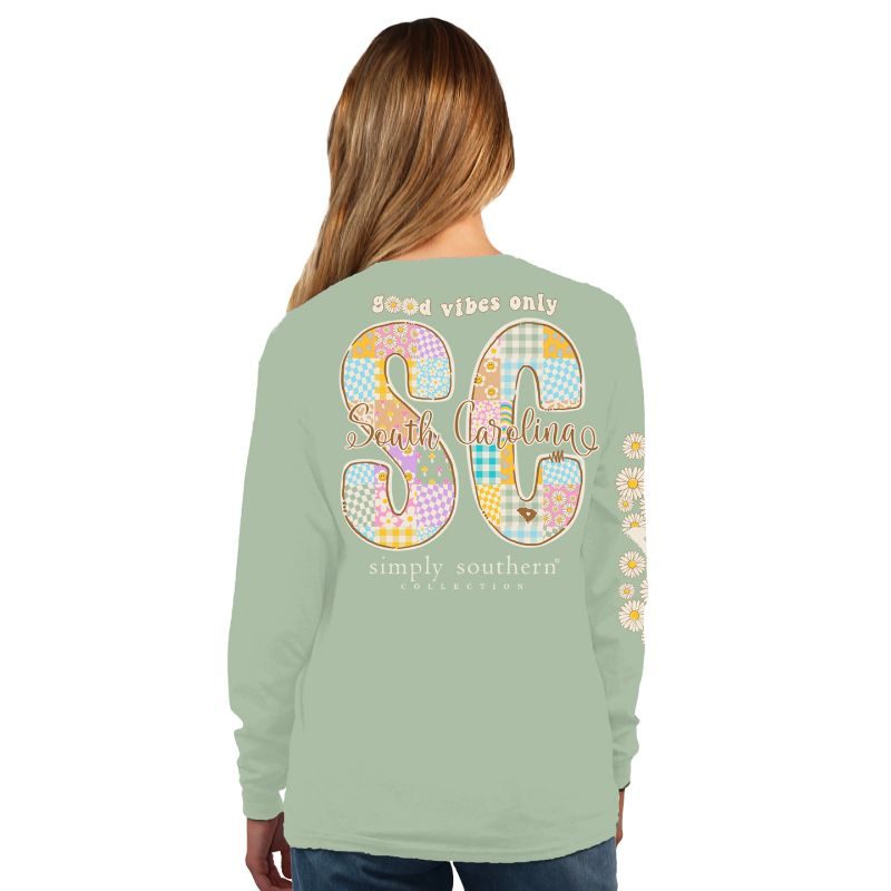 Simply Southern Good Vibes South Carolina Long Sleeve T-Shirt
