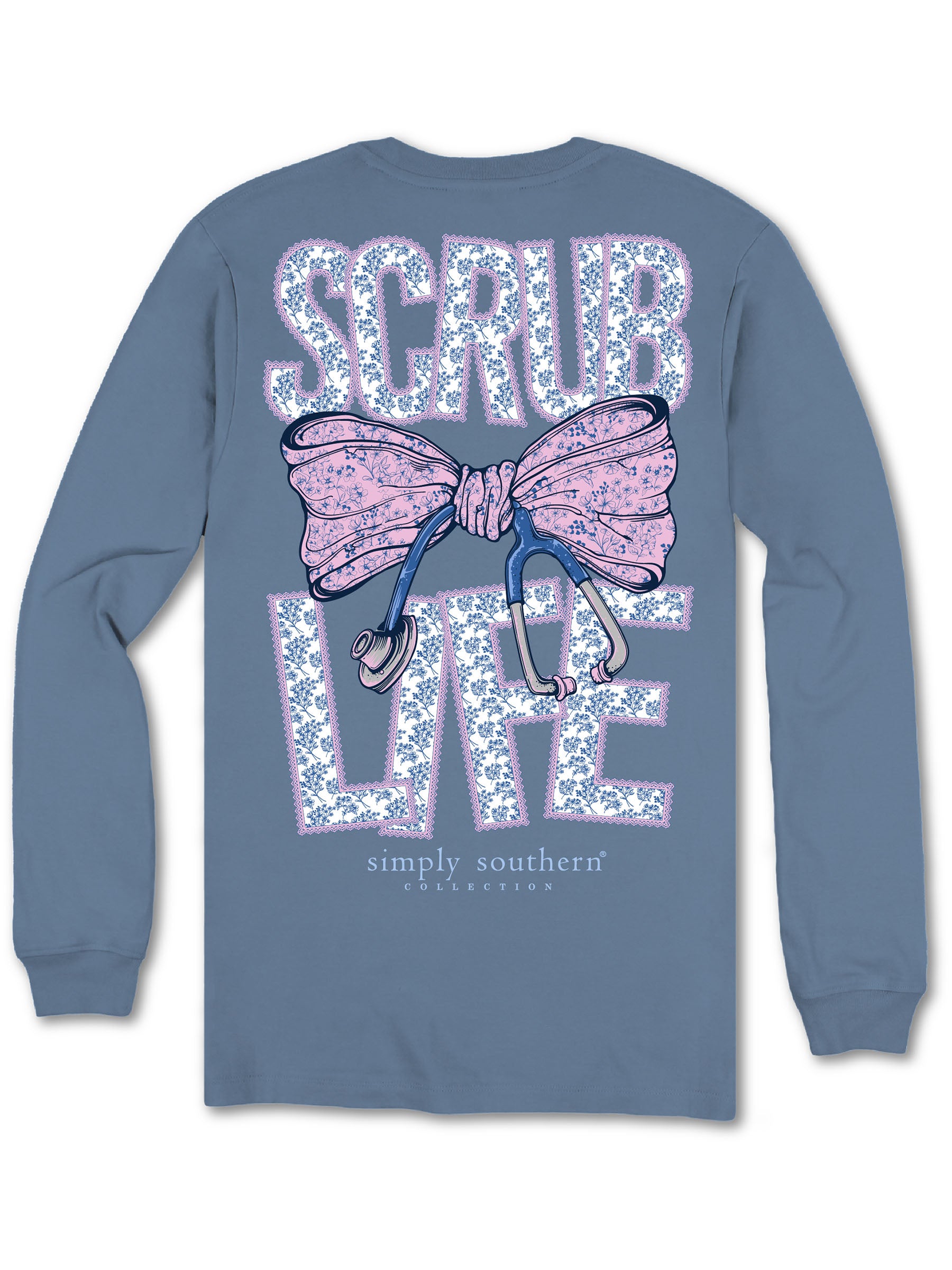 Simply Southern Scrub Life Bow Long Sleeve T-Shirt